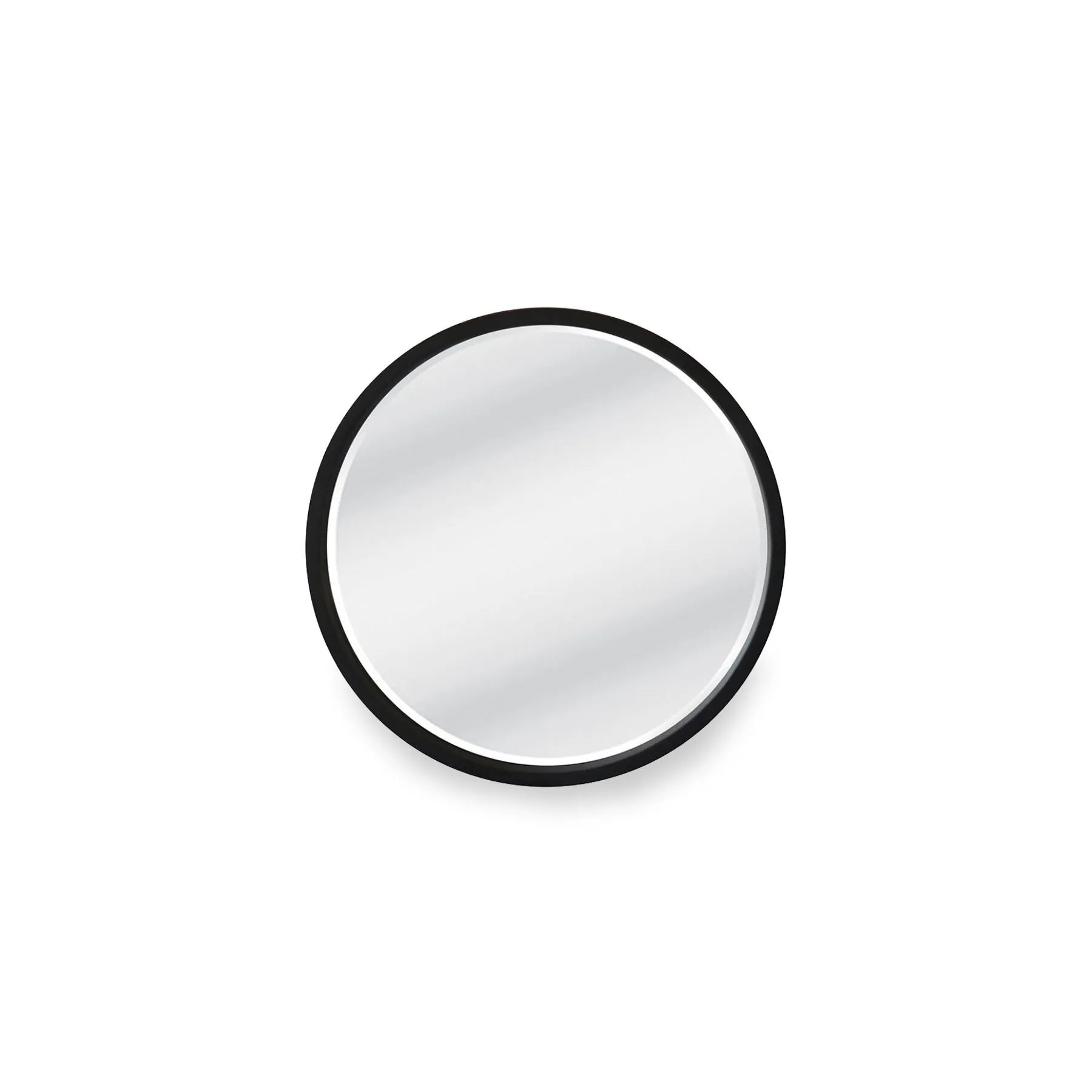CIRCLE MIRROR BLACK WOOD FRAME