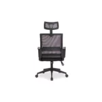 OFFICE CHAIR BLACK CHROME LEGS