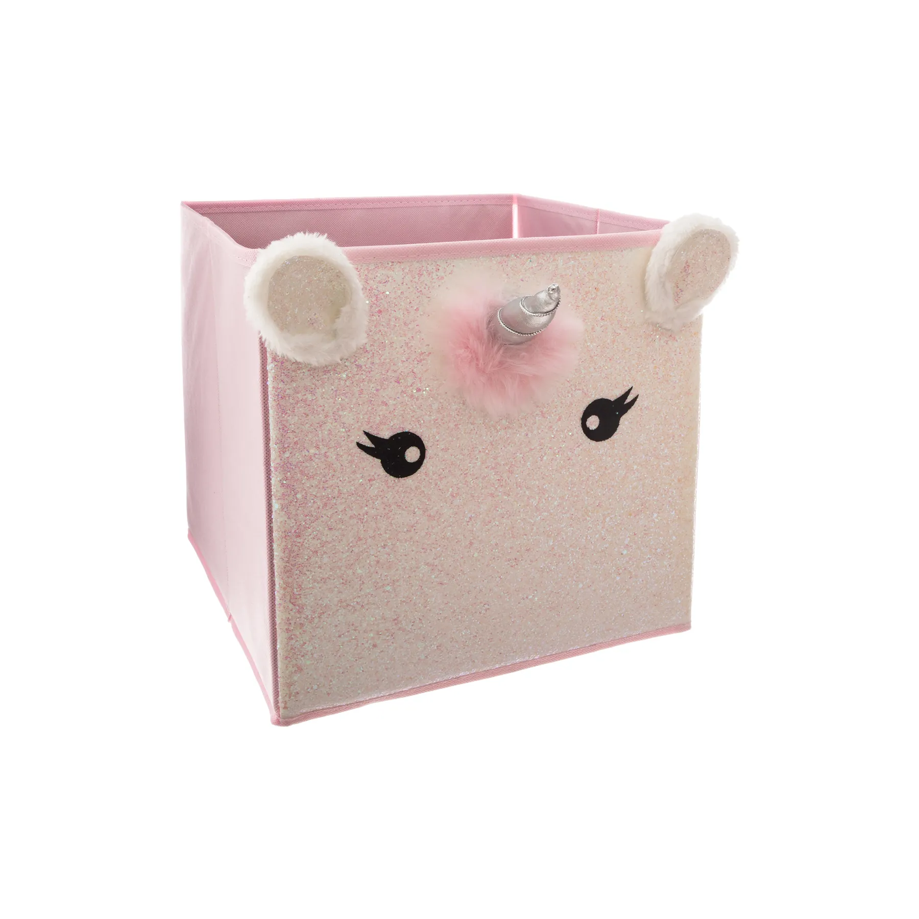 UNICORN WOVEN STORAGE PINK