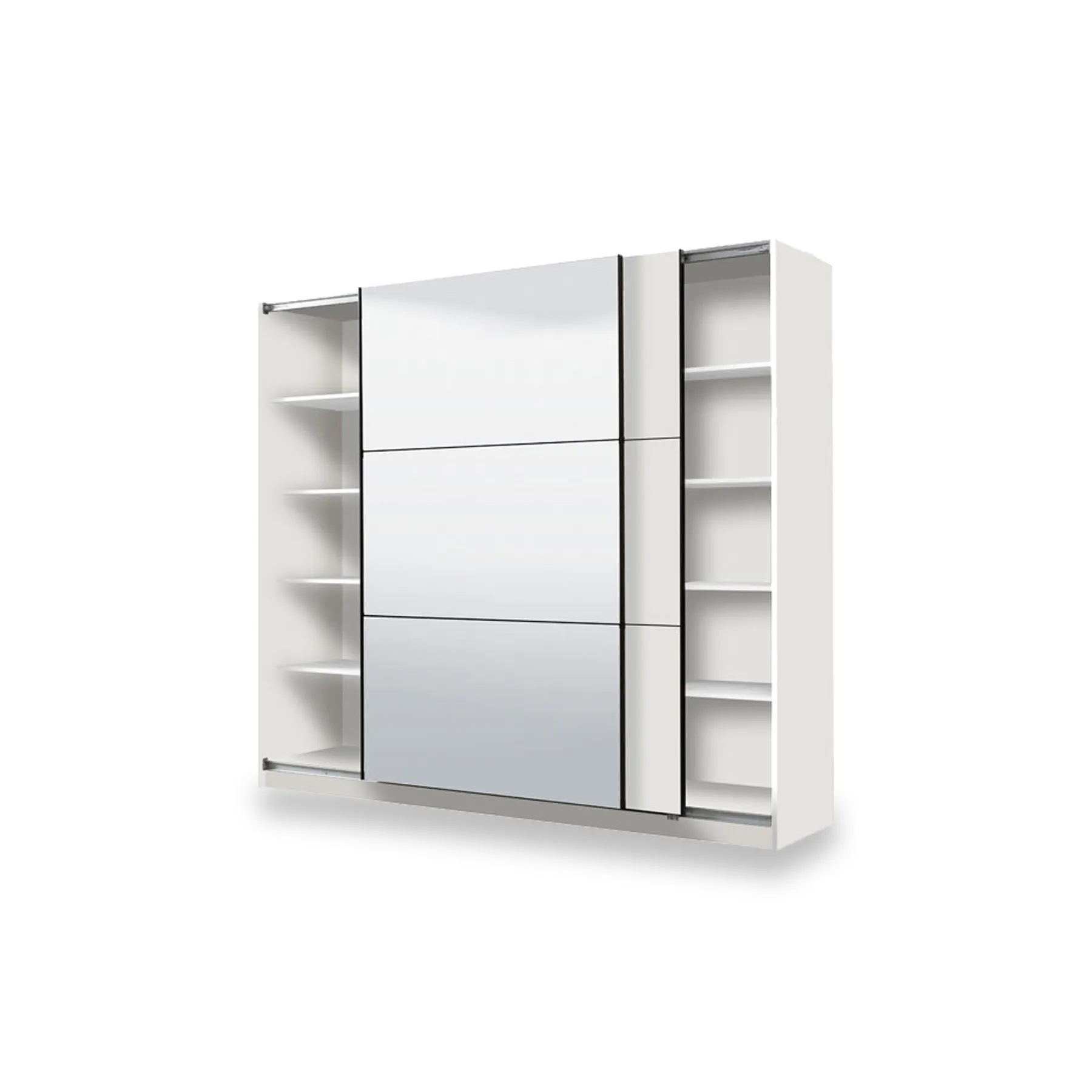 SIERRA White Wardrobe with Mirror