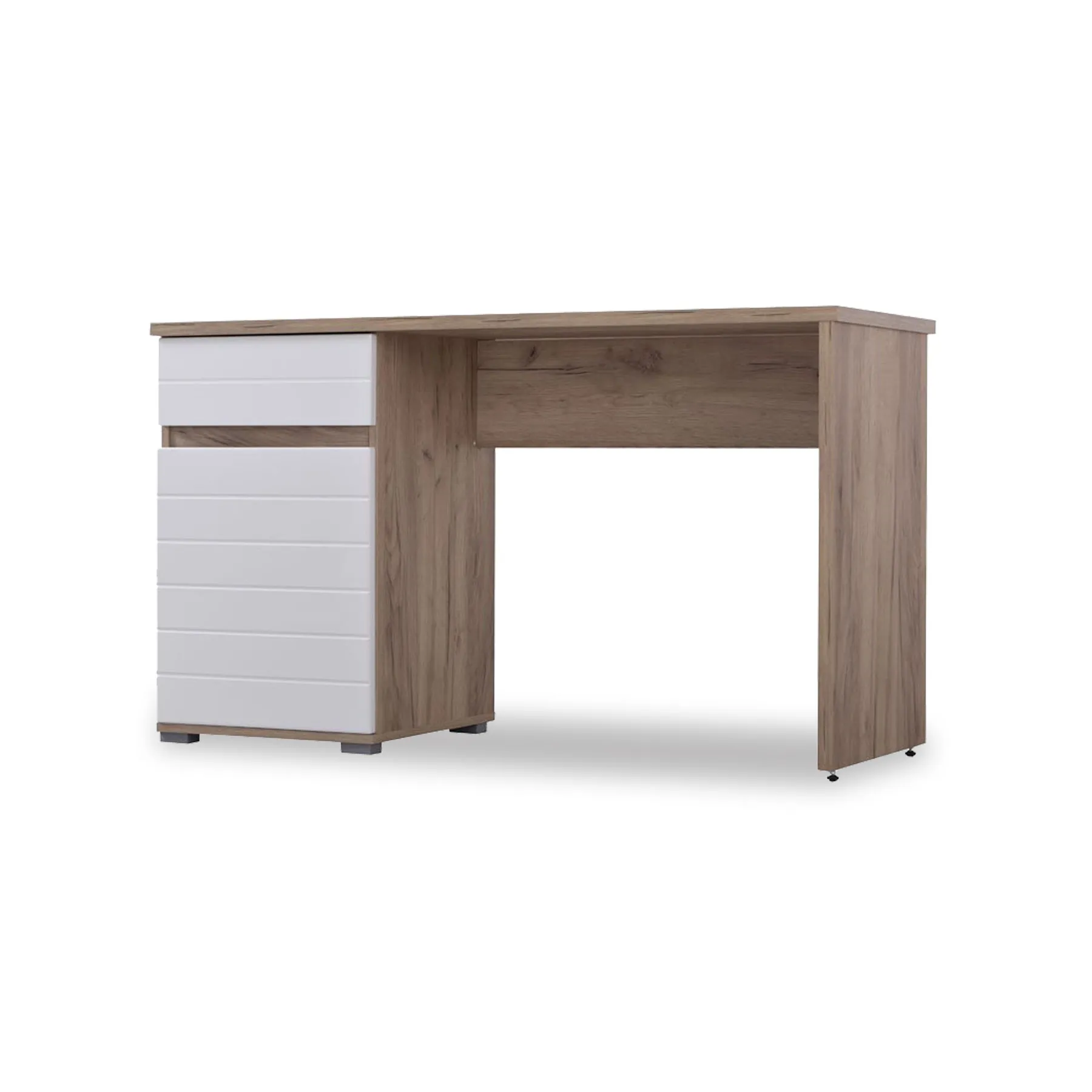ELAN Grey Oak - High Gloss White Desk