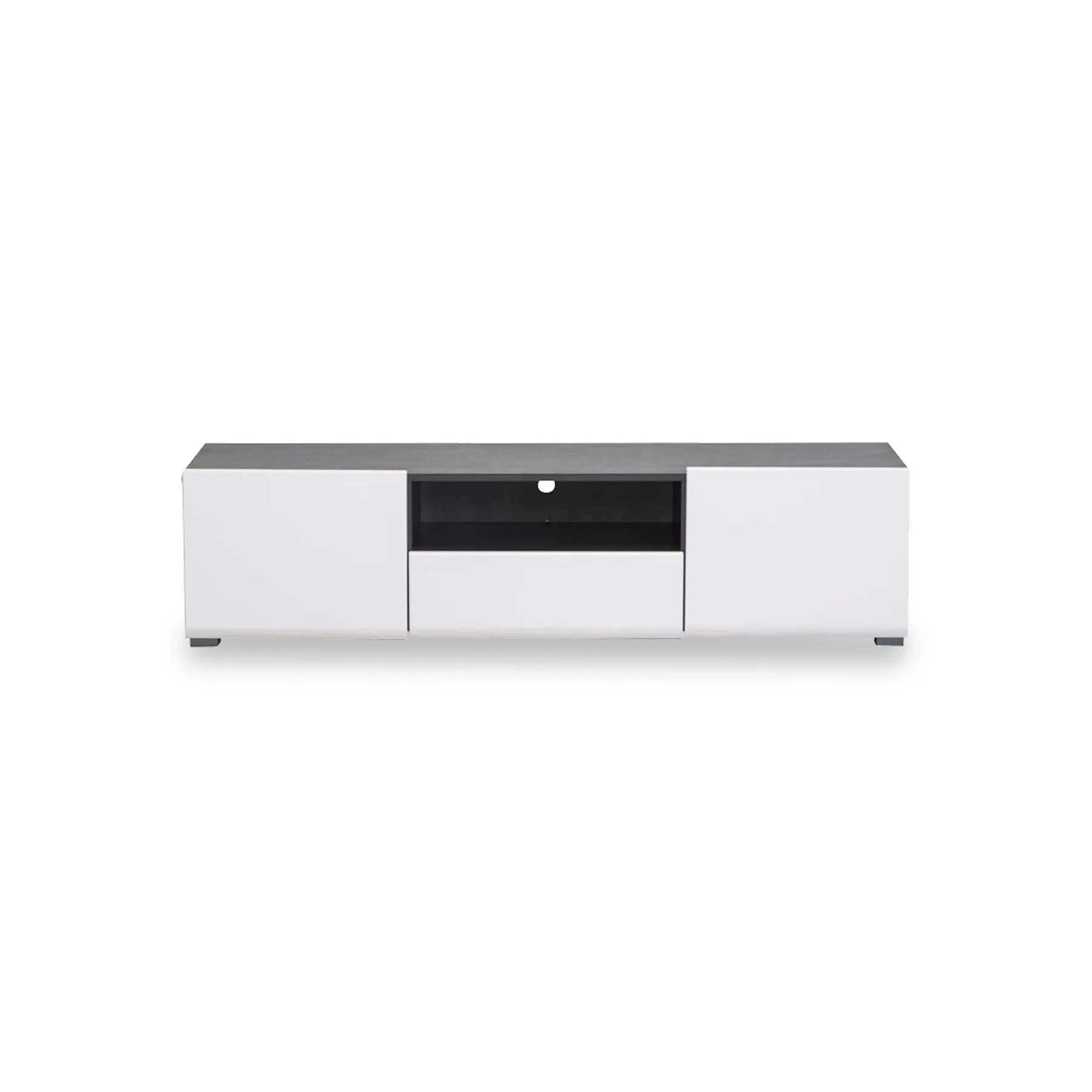 ENZO Black - High Gloss White TV Stand