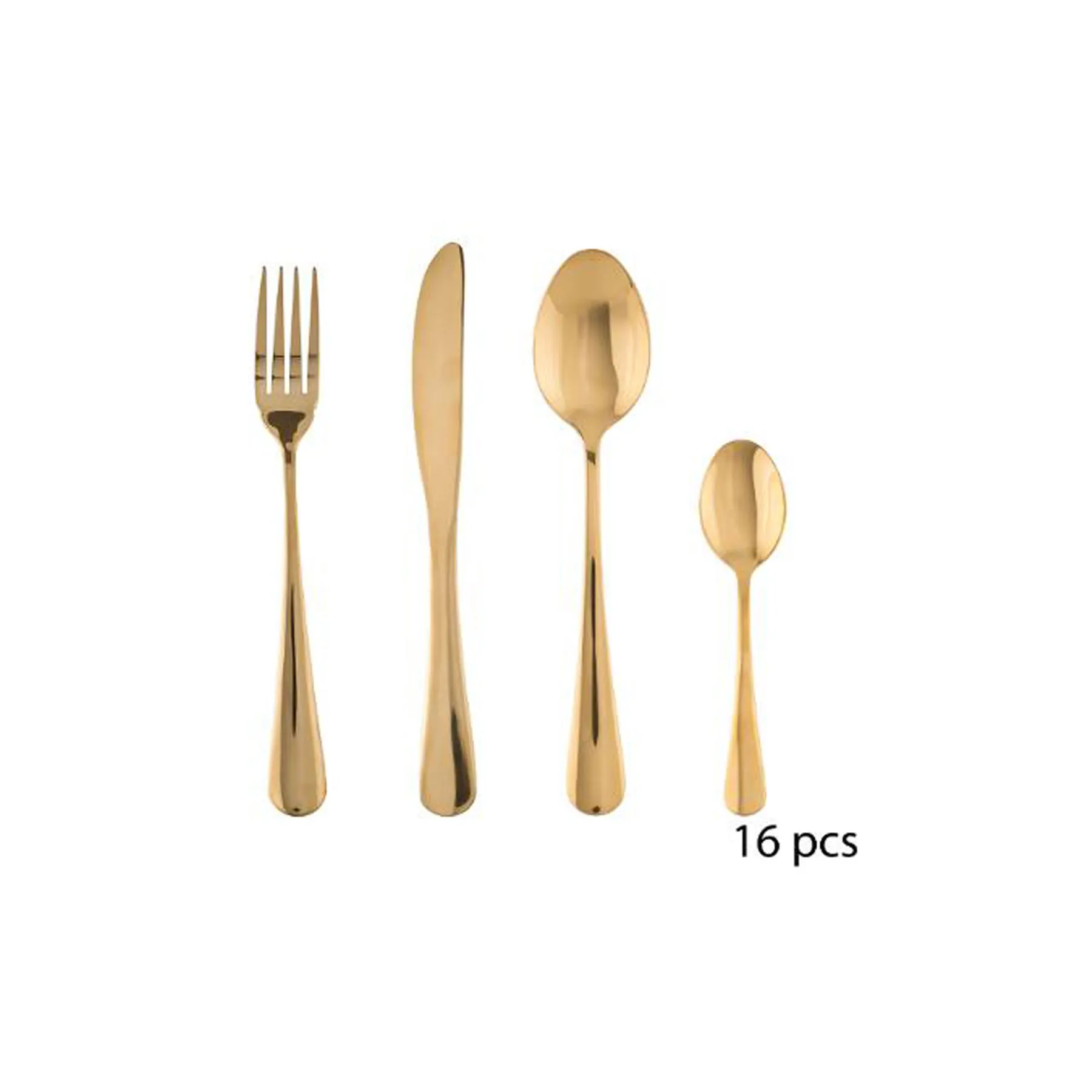 145653 16P CUTLERY SET GOLD