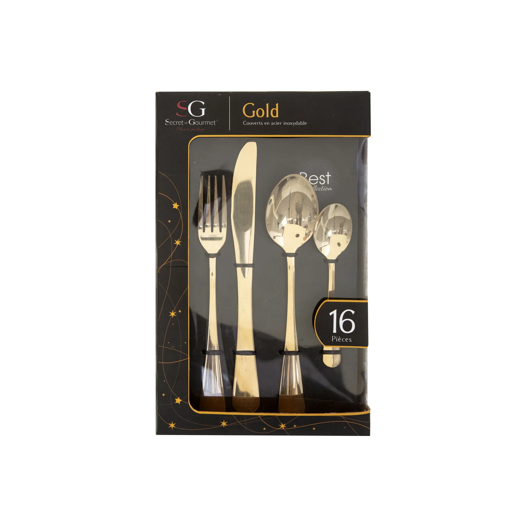 16P CUTLERY SET GOLD