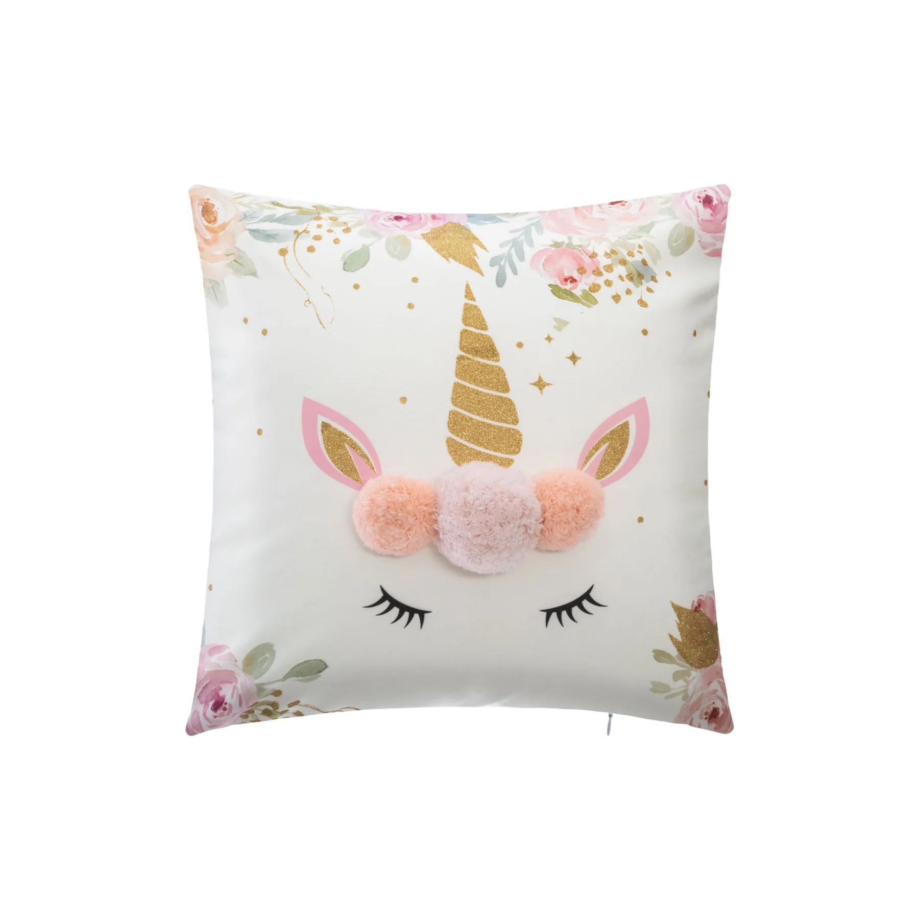 UNICORN POMPOM CUSHION