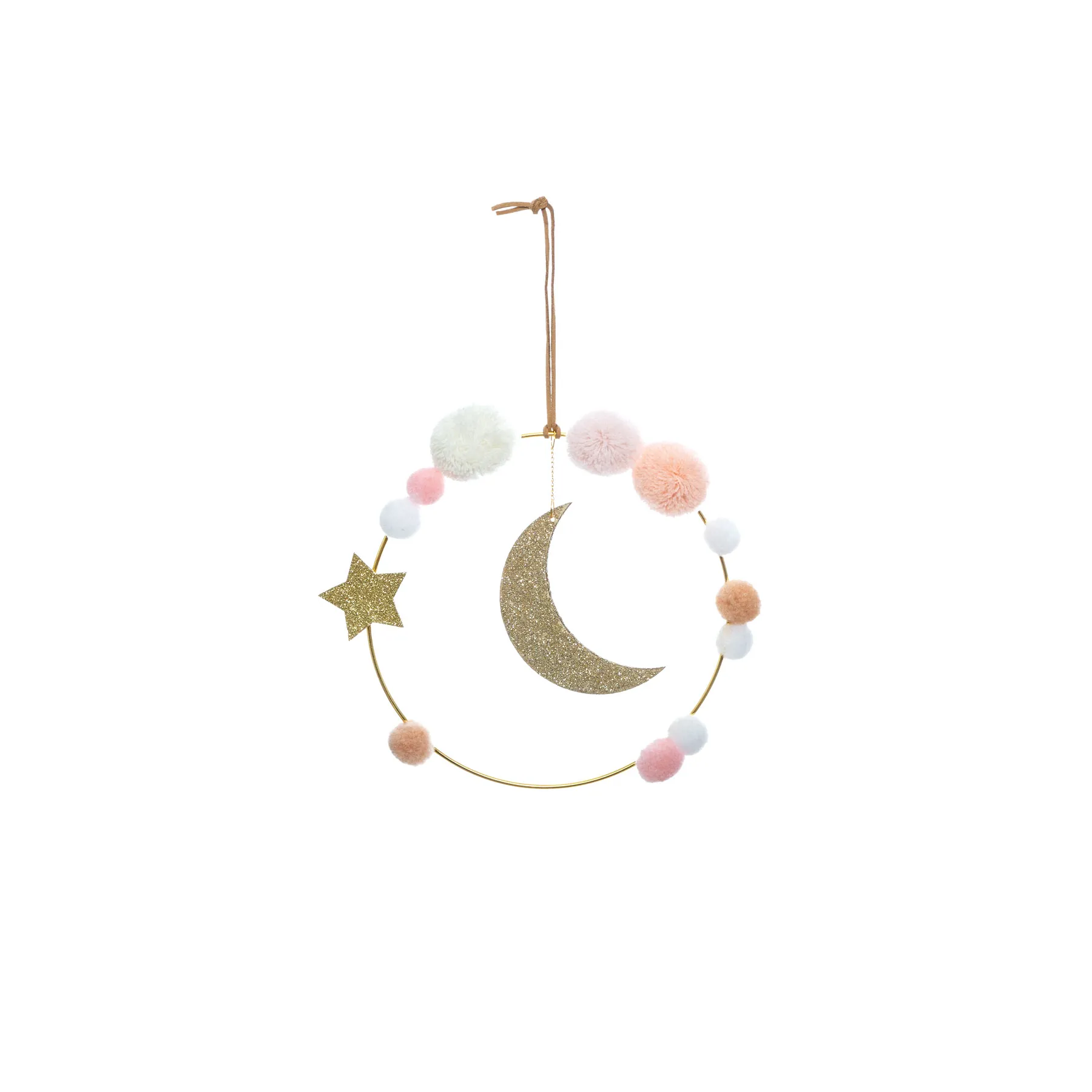MOON AND POMPOM WALL DECO