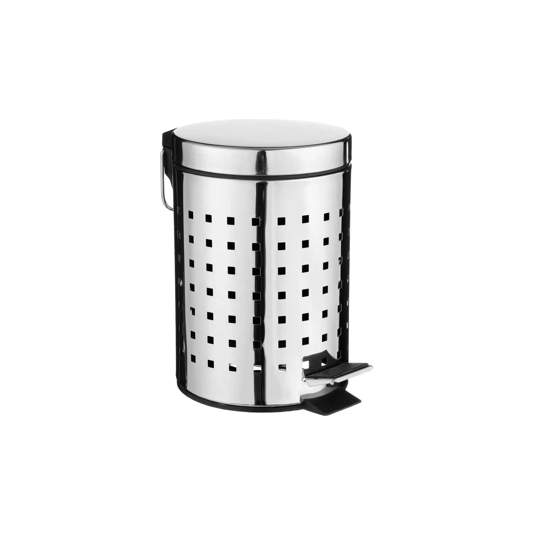 DUSTBIN 3L CUBE SILVER