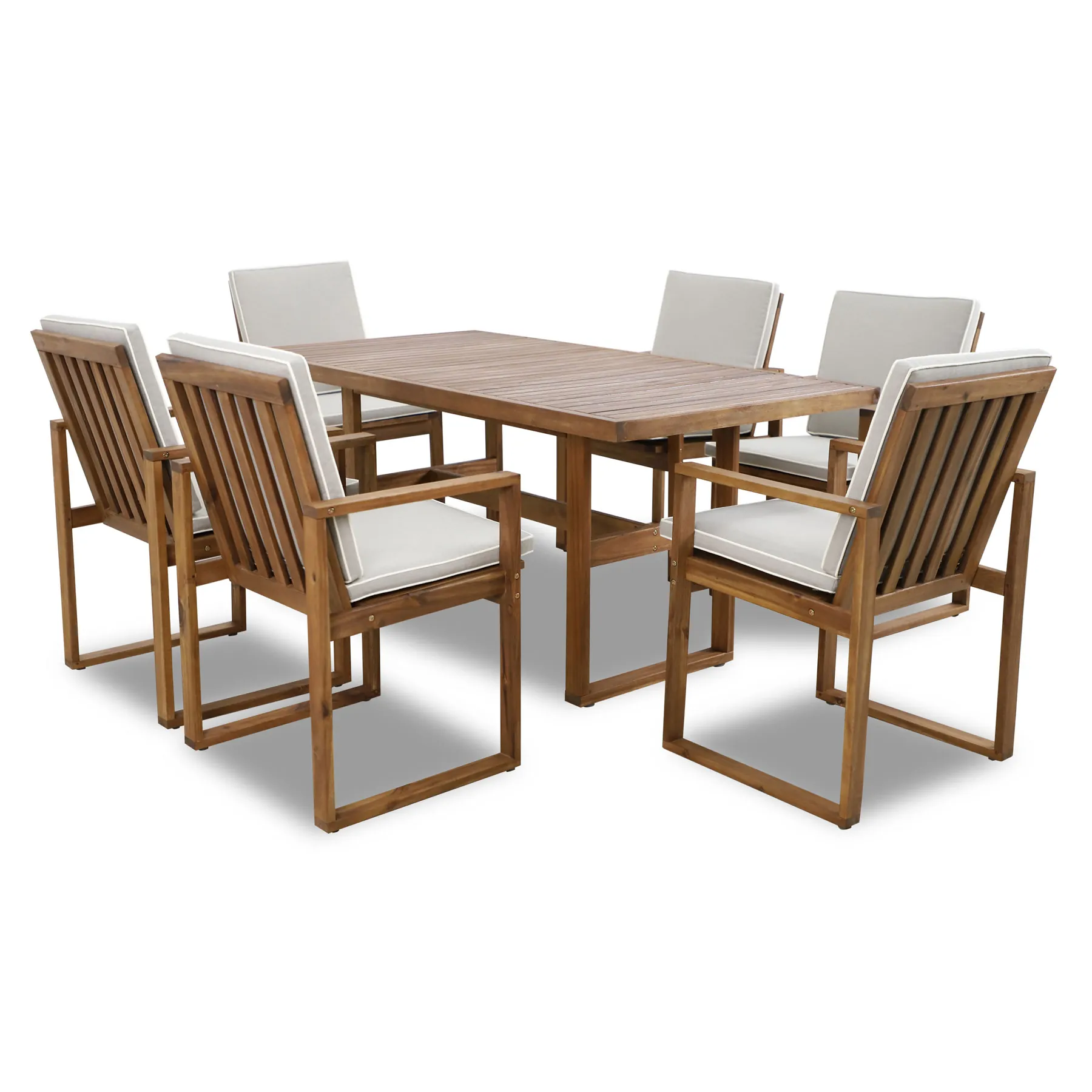 TERRACE SET DT+6CHR LBROWN WD