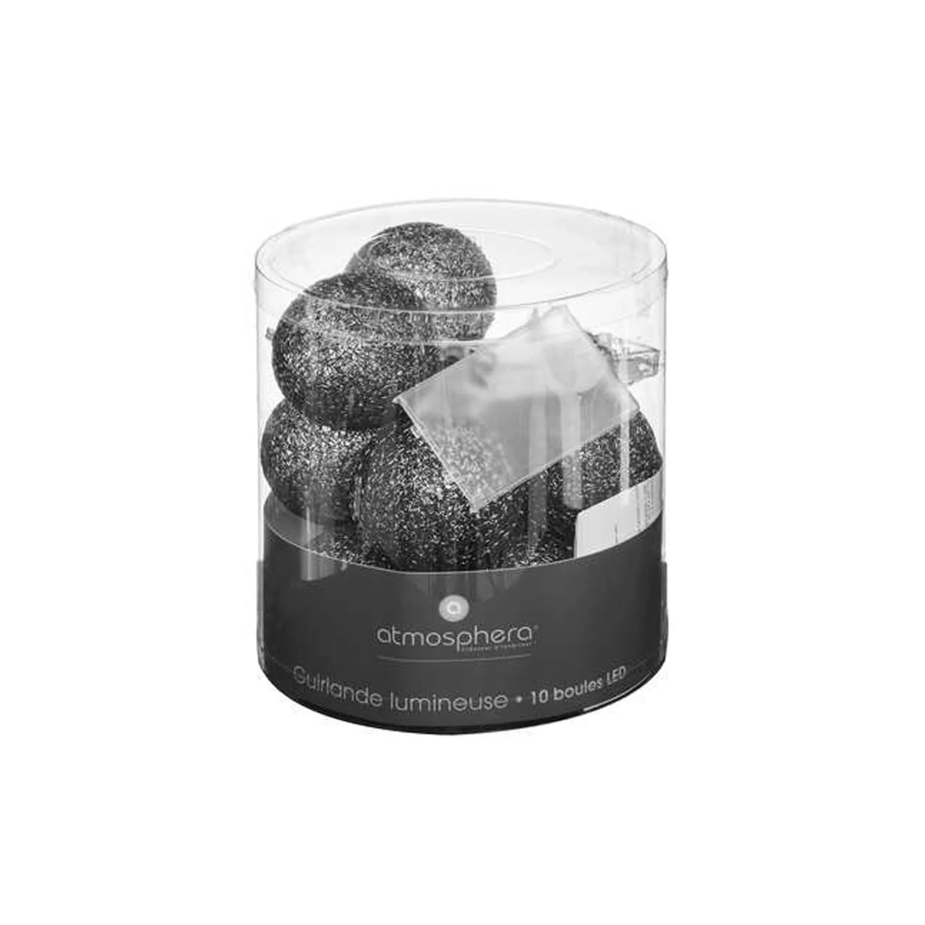 BLACK GLITTER LED BALLS10