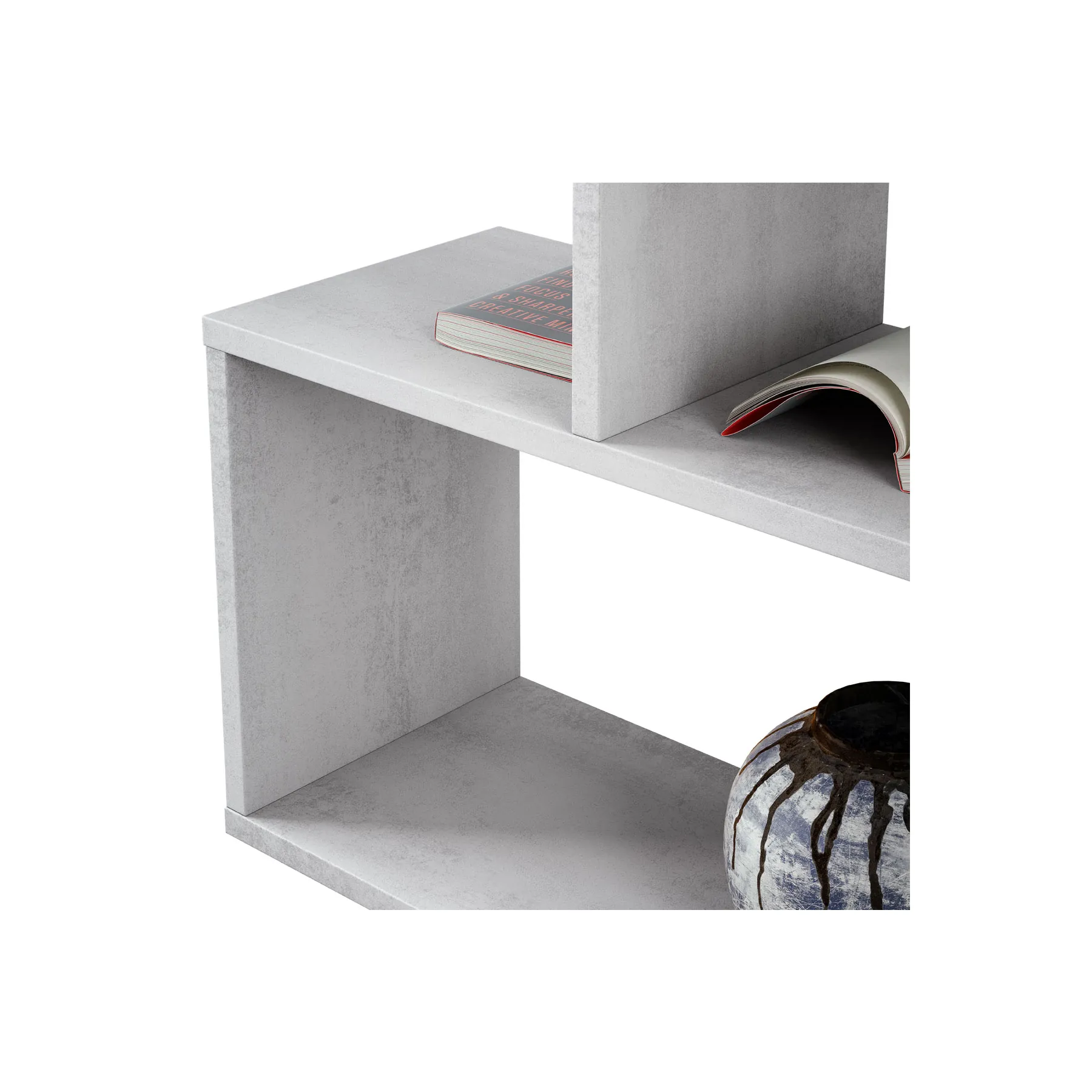 ATHENA HIGH BOOKCASE CEMENT