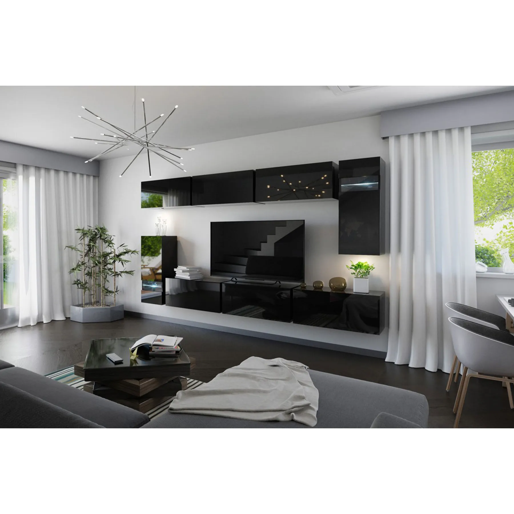 BOXING-ELMNT3-BLK BOXING Wall Unit