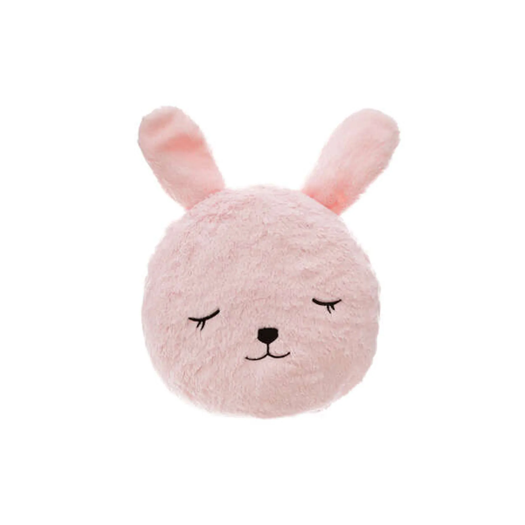 ROUND RABBIT FUR CUSH. PINK