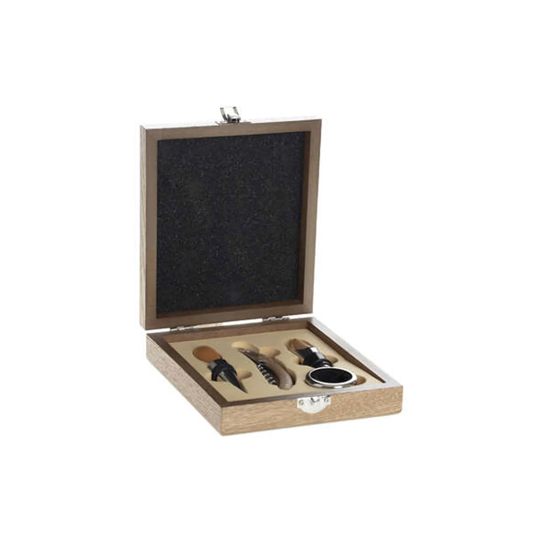 SOMMELIER KIT 4PCS WOOD MARC
