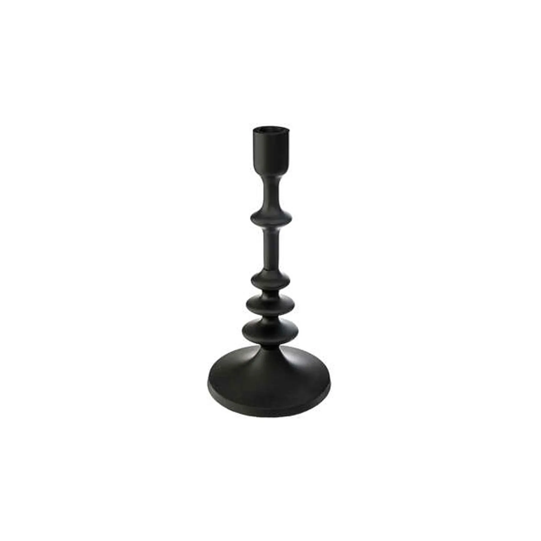 METAL CANDLE HOLDER BLACK H26