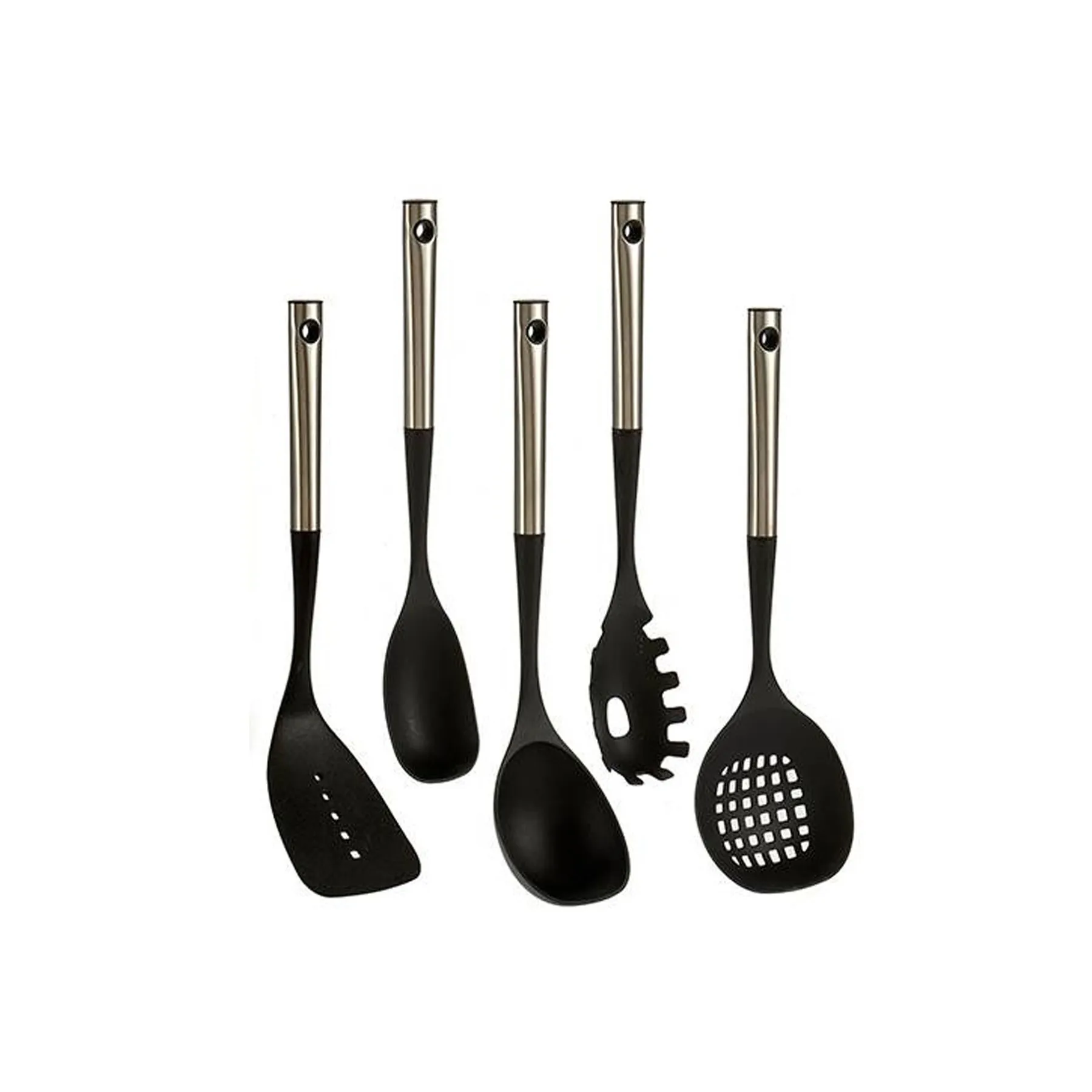 SET 5 UTENSILS STEEL HANDLE
