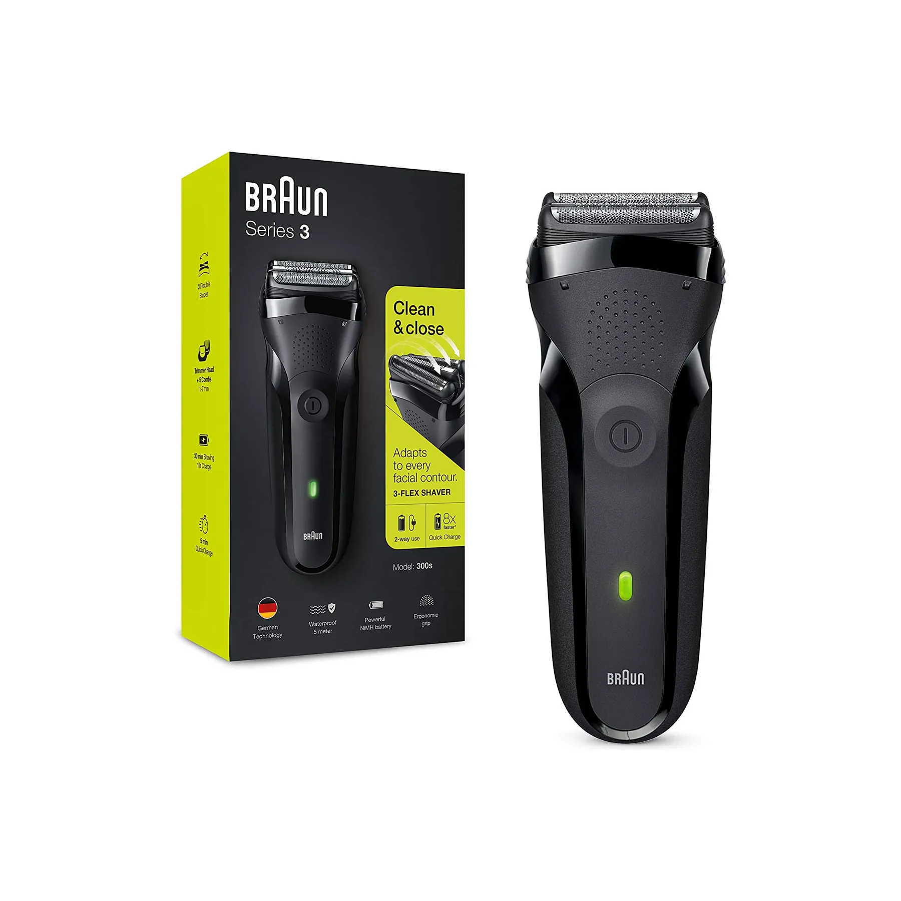 BRN-300S-NEW-GB SHAVER WATERPROOF