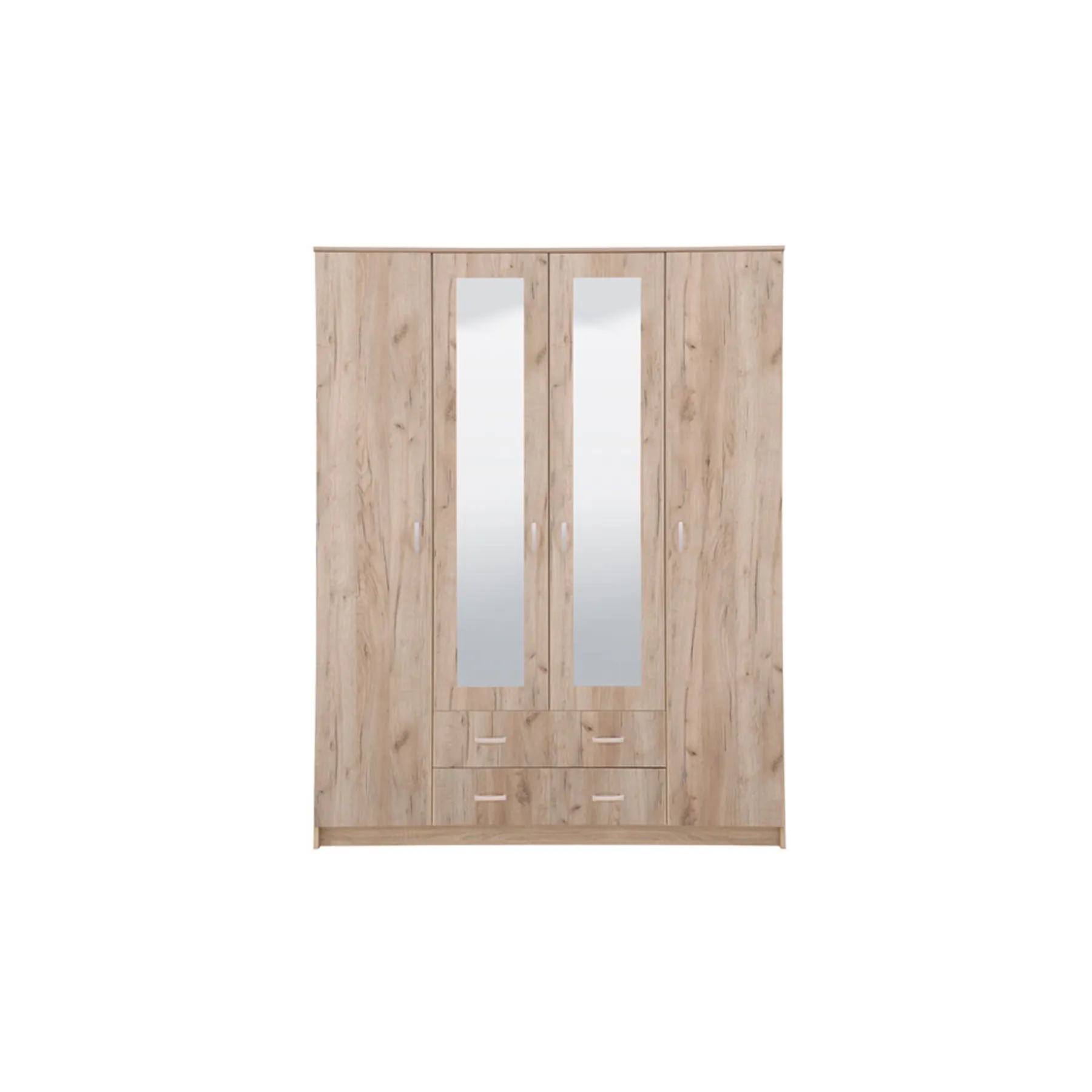 Hana Wardrobe 4d Grey Oak