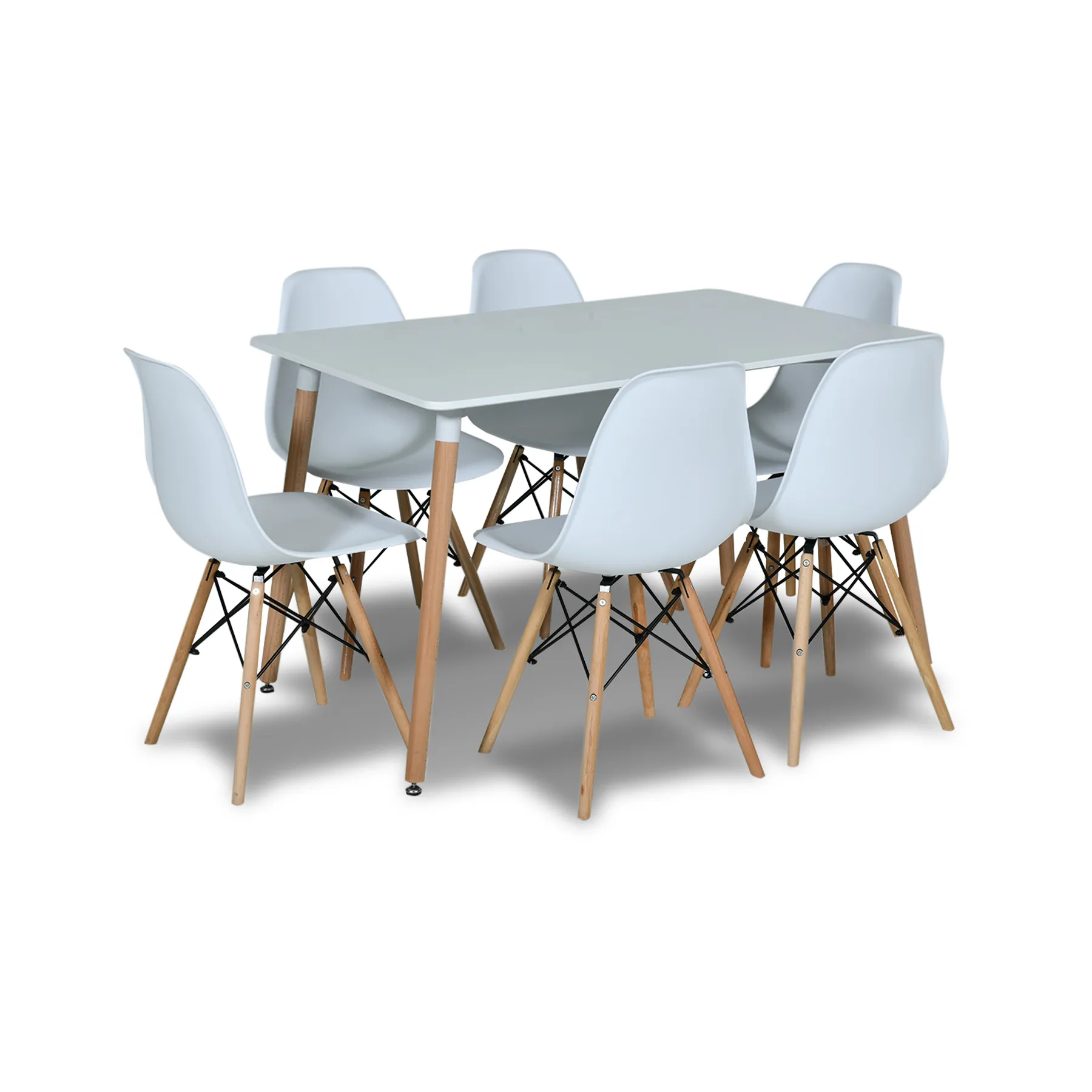 MT-102WHTDC-1971WHT-2 DNG SET WHITE TBL+WHT CHR 1+6