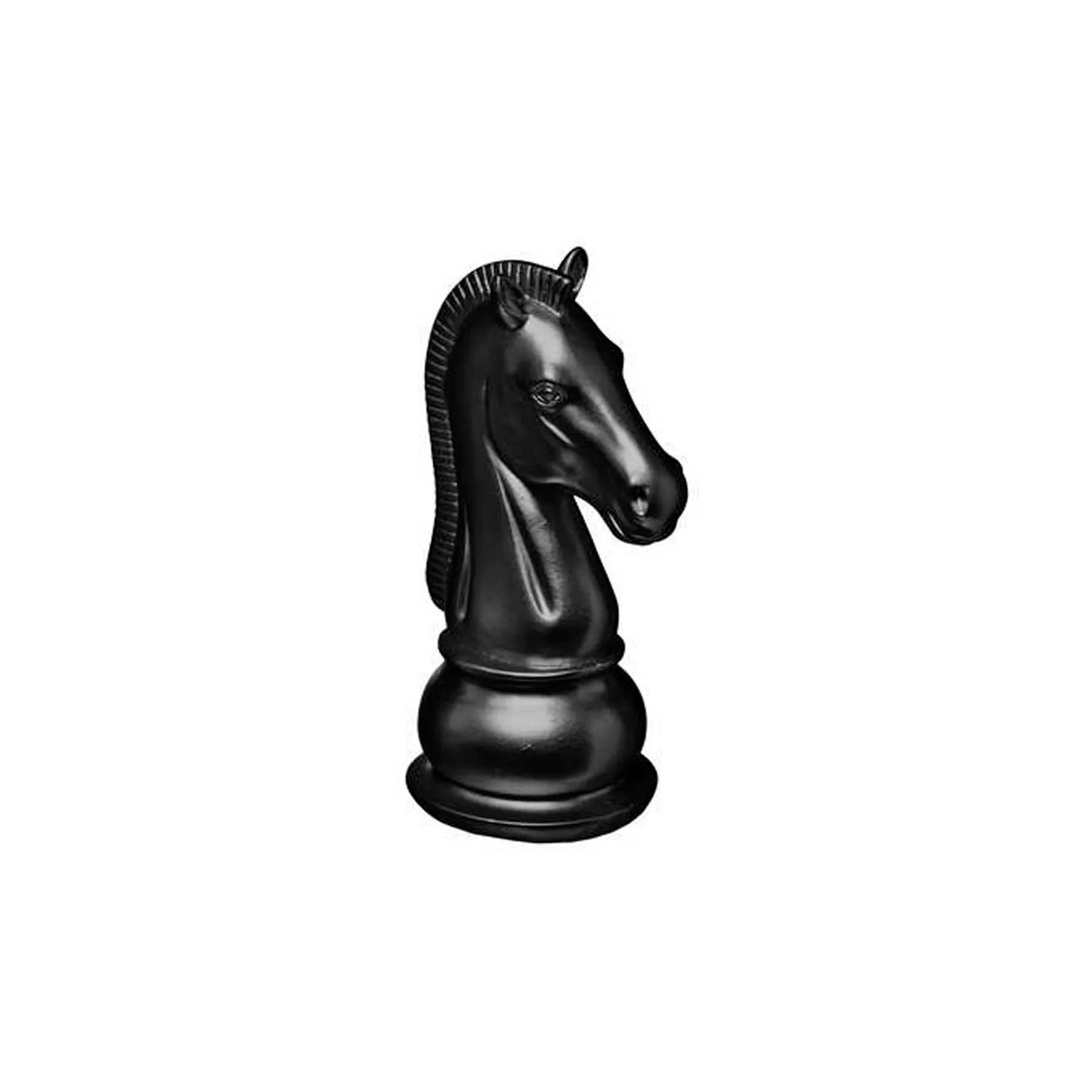 RESIN CHESS DECO BLACK HORSE