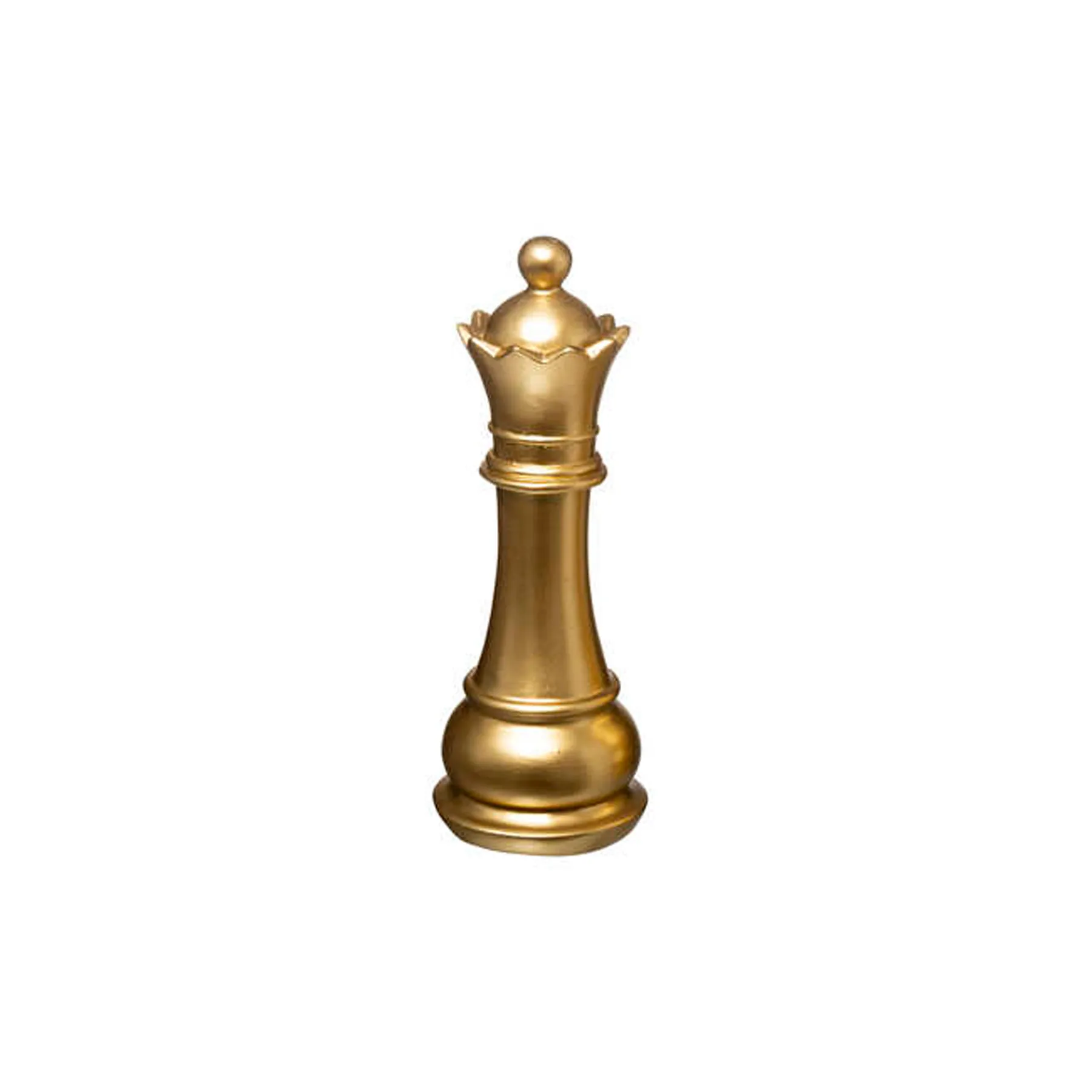 RESIN CHESS DECO GOLD QUEEN