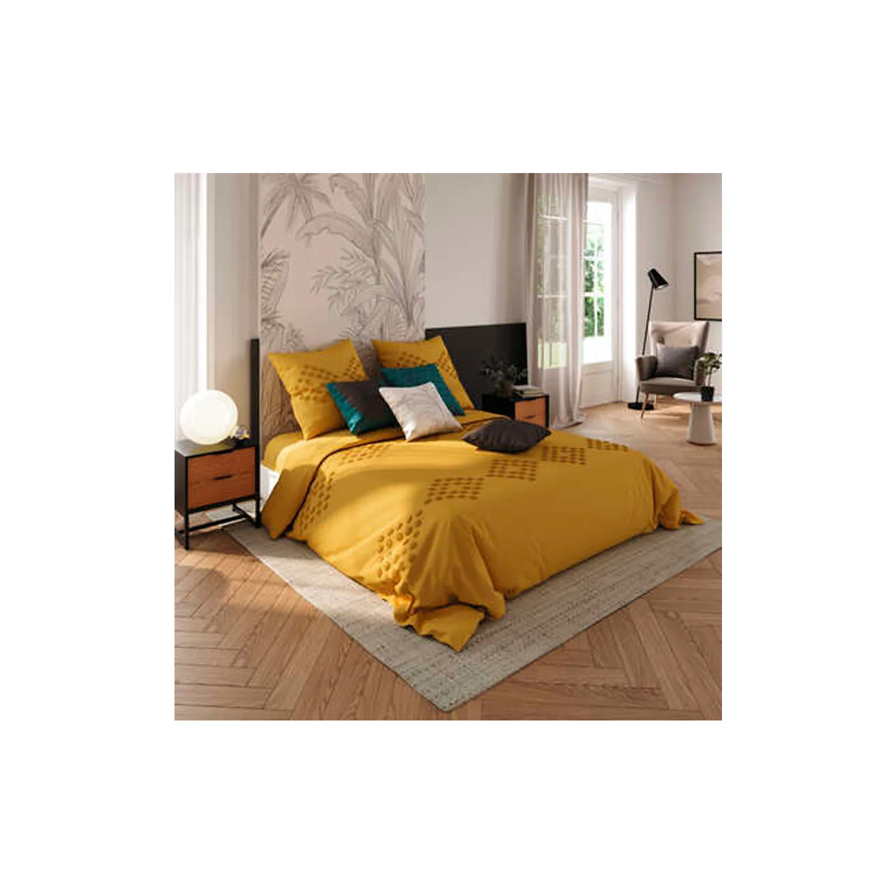 BED SET WASH TUFT OC 260X240