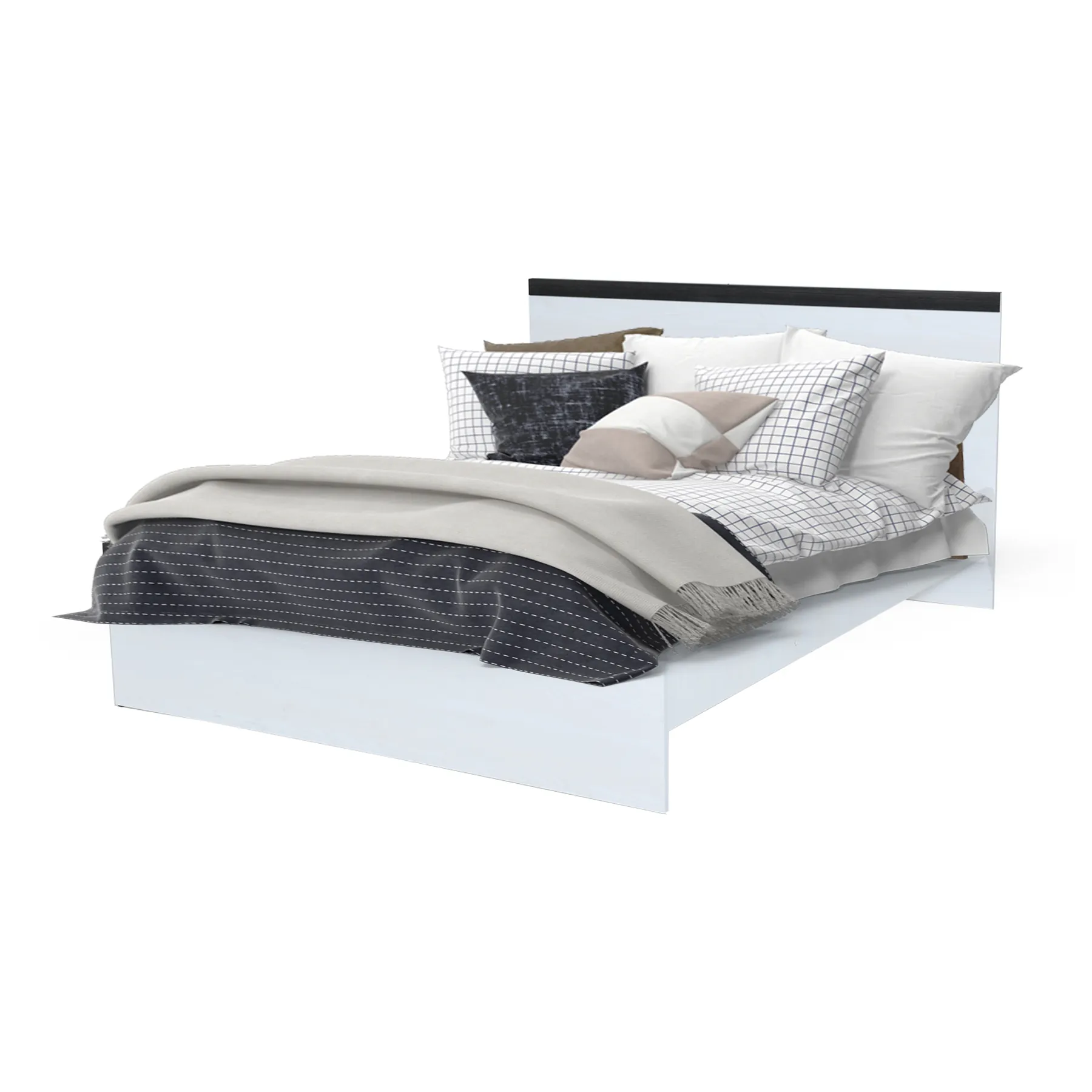 BED 5.5FT WHITE OAK-D.OAK