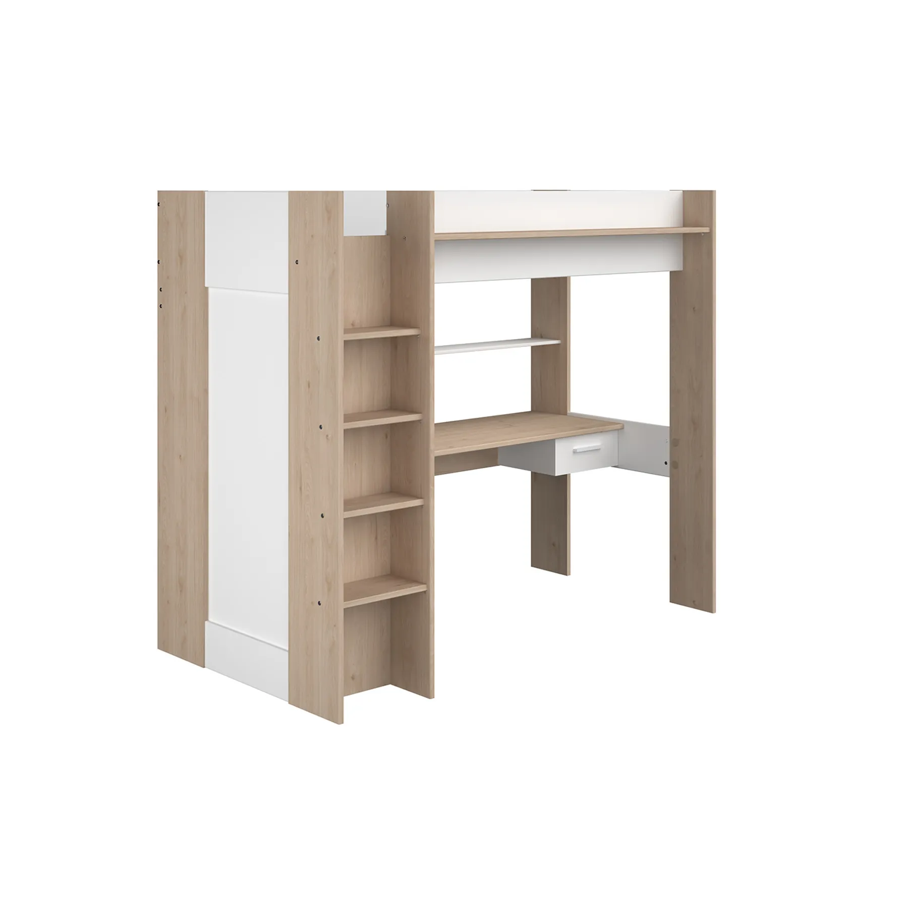 HEAVY BUNK BED JACKSON OAK+WHT