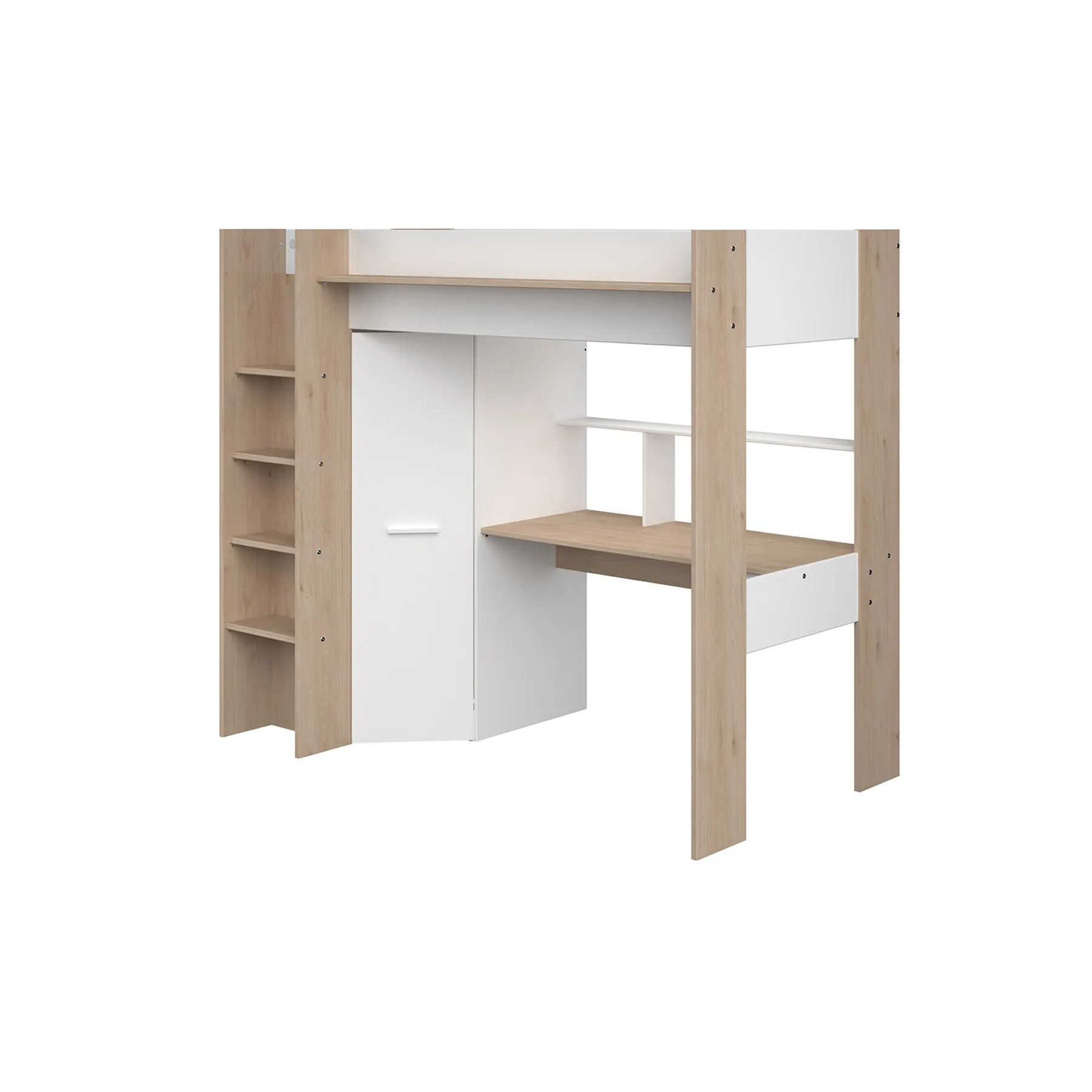 HEAVY BUNK BED JACKSON OAK+WHT
