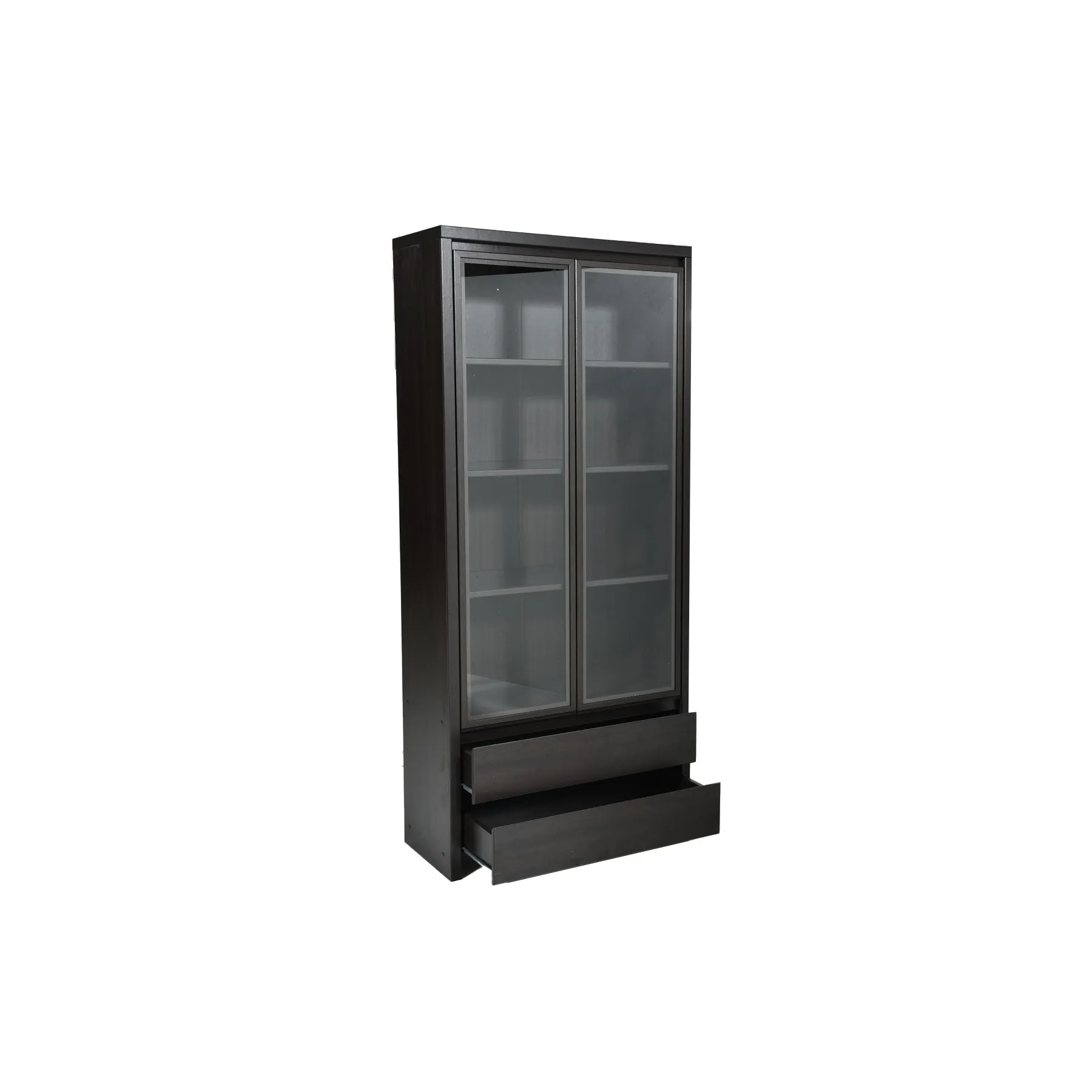 KASPIAN-REG2W2S-SHCS-12 SHOWCASE OAK MILANO DARK