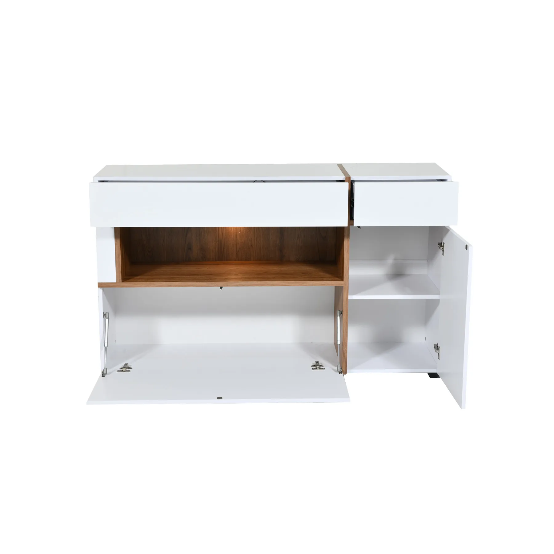 LINE-KOM1D2S1K-BFT-5 BUFFET WHITE/VERONA NUT