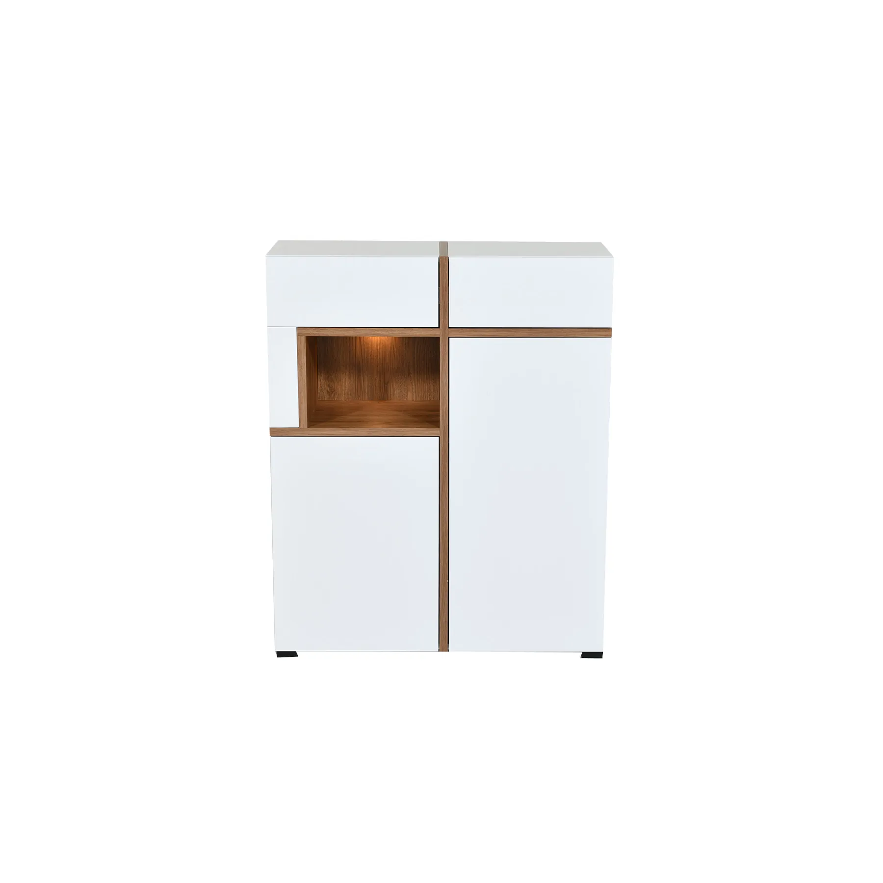 LINE-REG2D2S-CBNT-2 CABINET WHITE/VERONA NUT