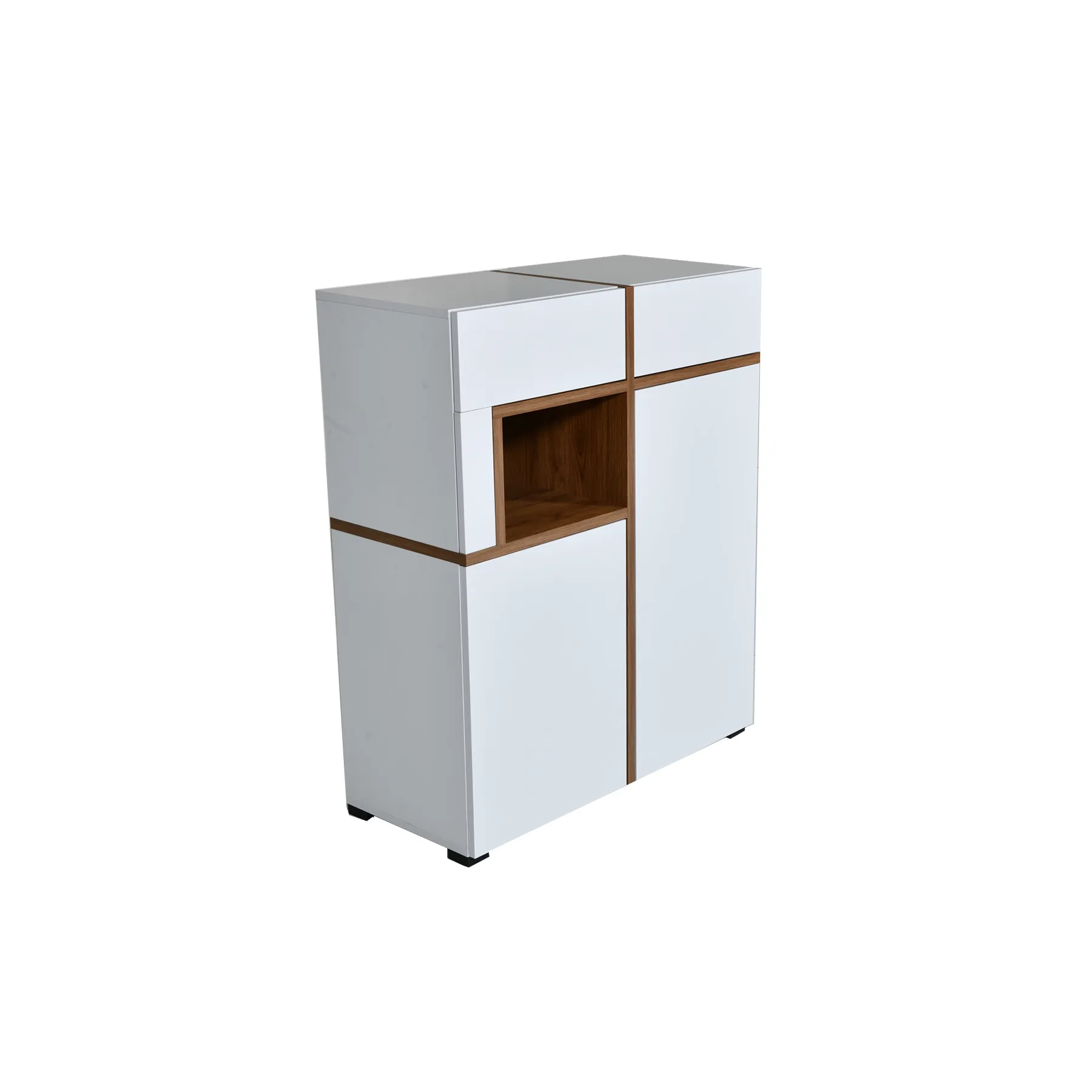 LINE-REG2D2S-CBNT-4 CABINET WHITE/VERONA NUT
