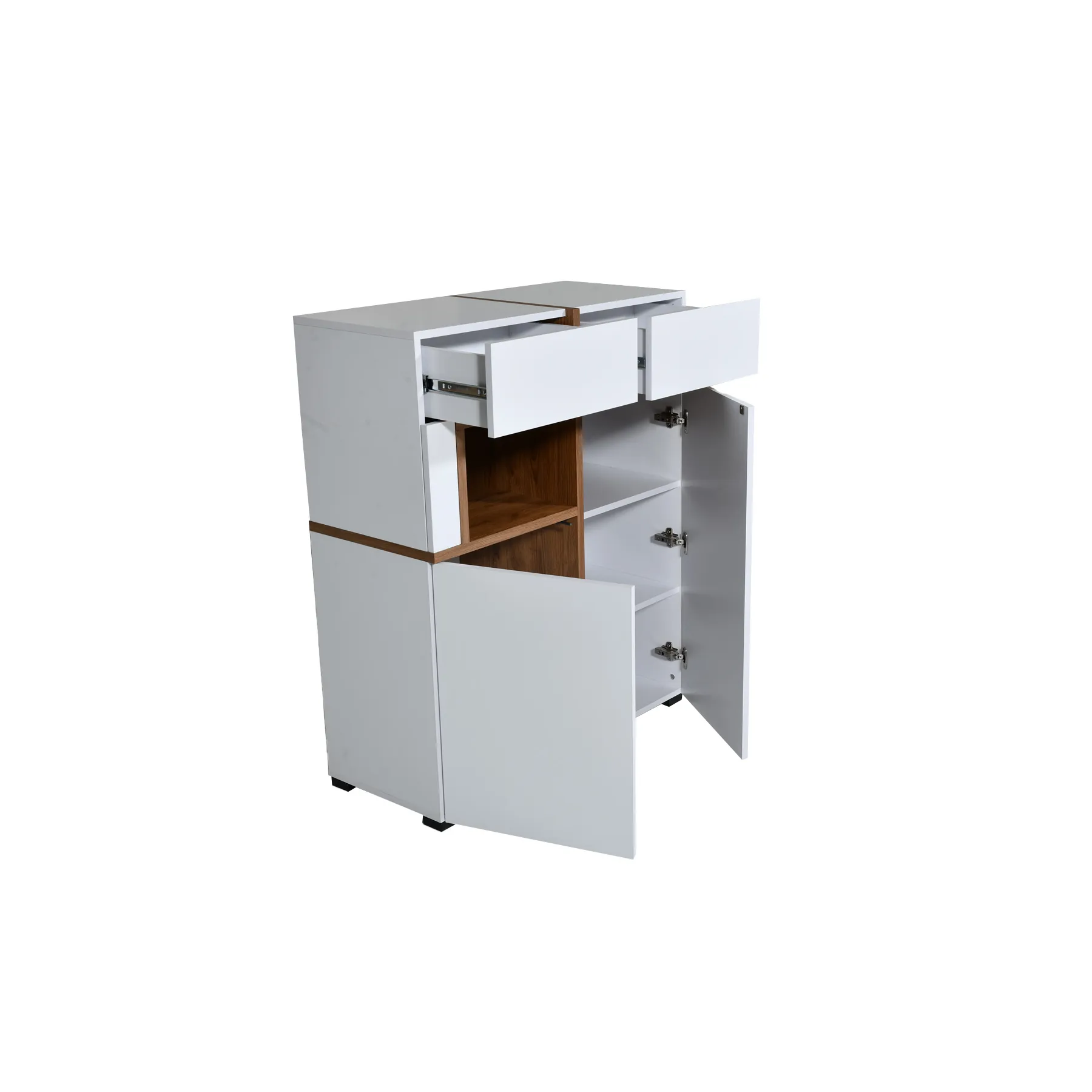 LINE-REG2D2S-CBNT-5 CABINET WHITE/VERONA NUT