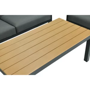 AG22001-2S1S1SCT-5 OUTDOOR LNG ALUMNM D.GREY+TEAK