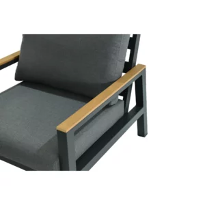 AG22001-2S1S1SCT-6 OUTDOOR LNG ALUMNM D.GREY+TEAK