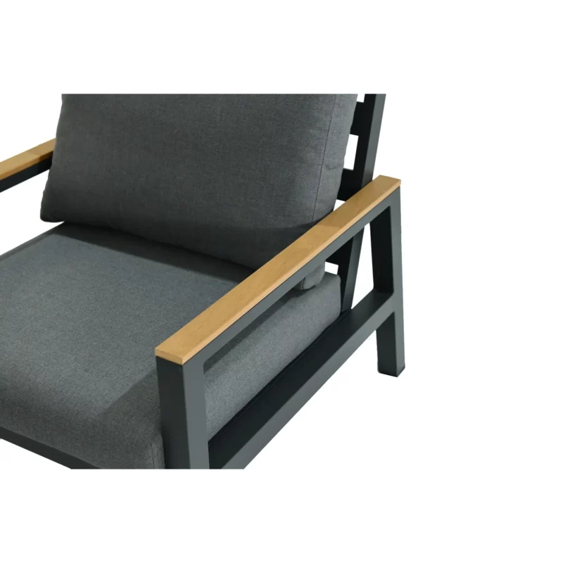 AG22001-2S1S1SCT-6 OUTDOOR LNG ALUMNM D.GREY+TEAK