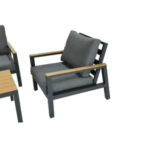 AG22001-2S1S1SCT-8 OUTDOOR LNG ALUMNM D.GREY+TEAK