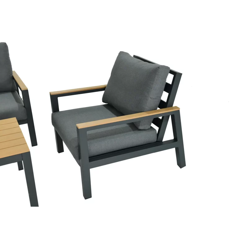 AG22001-2S1S1SCT-8 OUTDOOR LNG ALUMNM D.GREY+TEAK