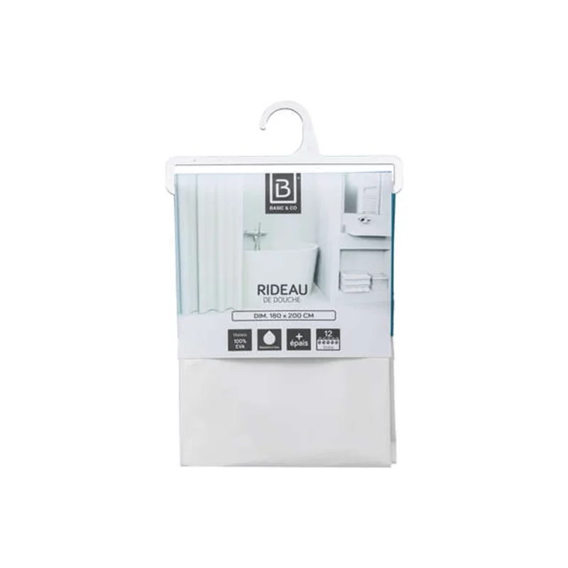105628-4 SHOWER CURTAIN WHITE