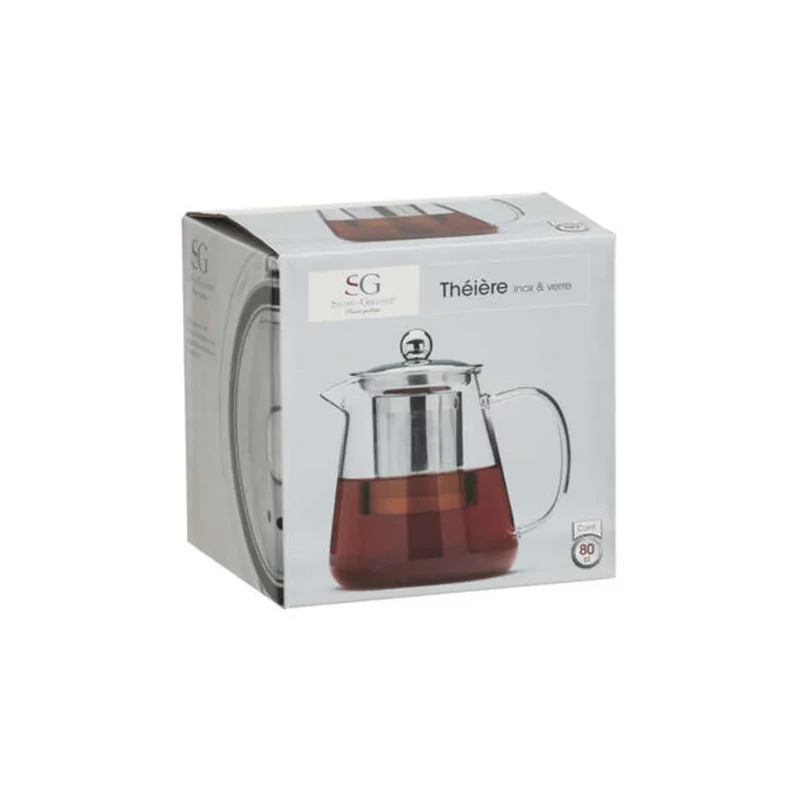 160519-2 GLASS SPOUT TEAPOT 80CL