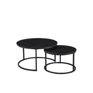 CT-2568-BLACK-MRBL-2 YOKO Nesting Tables