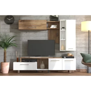 11011913-2 NANCY WALL UNIT F.S OAK+WHITE