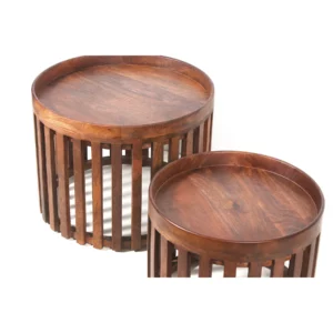 2PCS COFFEE TABLE WOOD