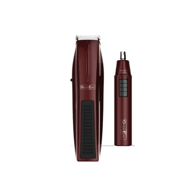 WA-5537-7017 GROOM TRIMMER GIFT SET MAROON
