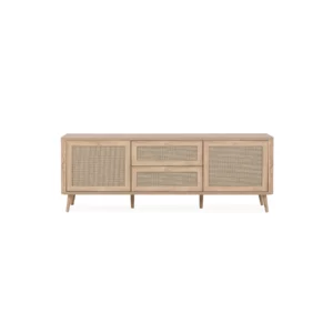 KUTA Sonoma Oak Rattan TV Stand