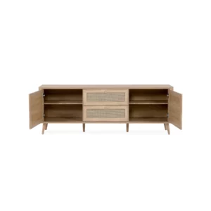 KUTA Sonoma Oak Rattan TV Stand