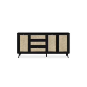 BUFFET KUTA51A BLK+RATTAN