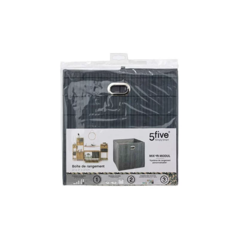 155967B_0 BASKETS 31X31 GREY BAMBOO