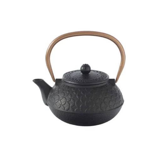 BLACK FLOWER  TEAPOT 1L