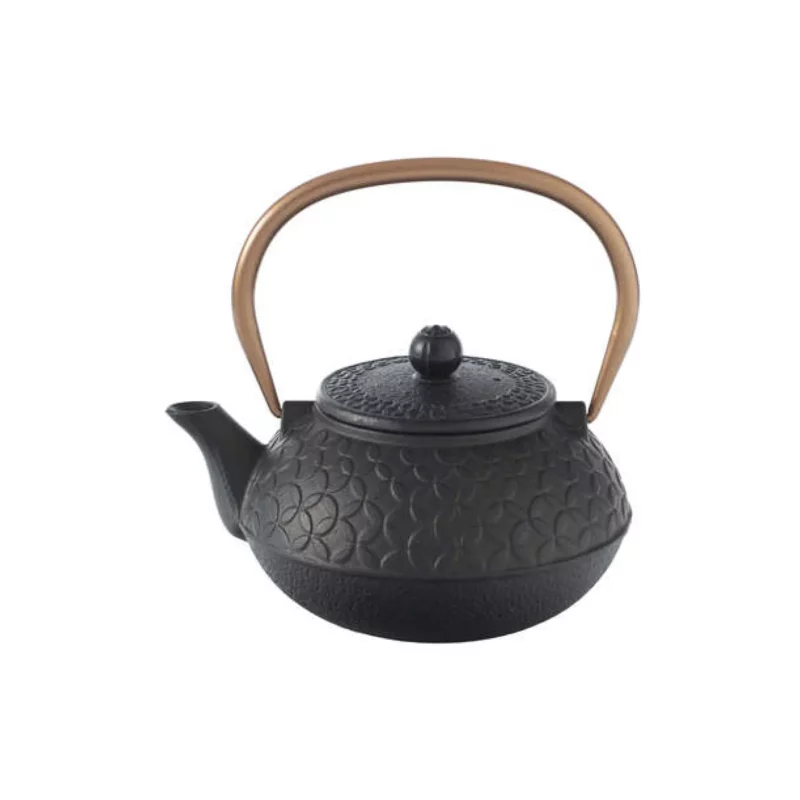 BLACK FLOWER  TEAPOT 1L